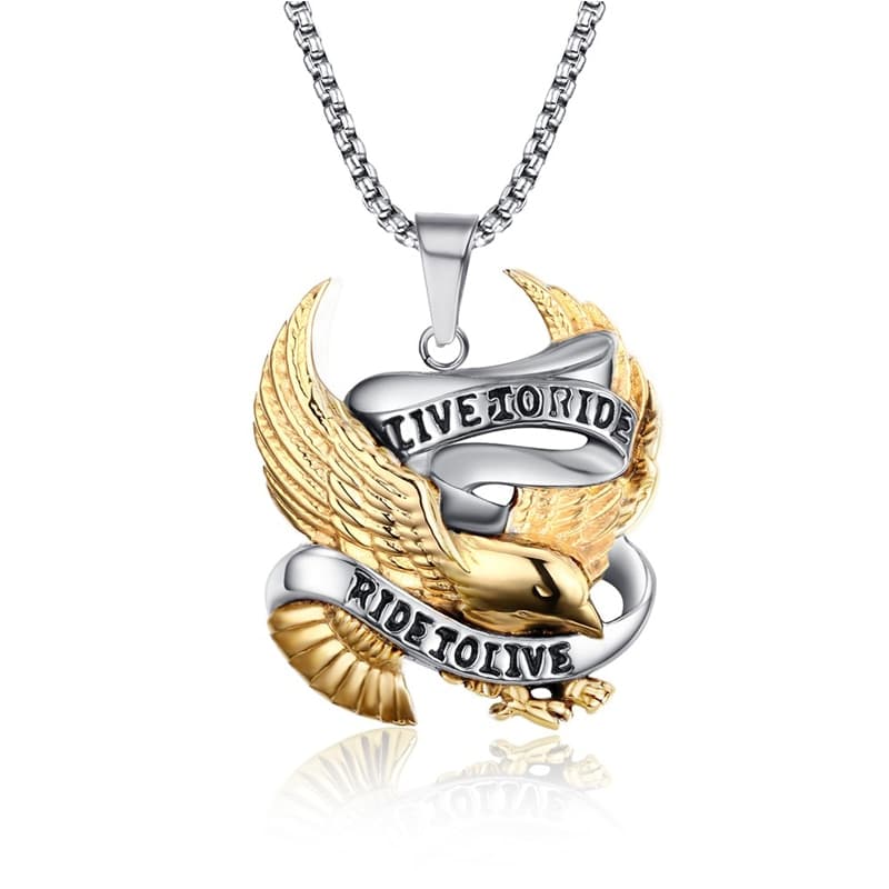 Men's Live To Ride Chain Pendant