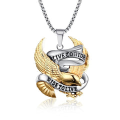 Men's Live To Ride Chain Pendant