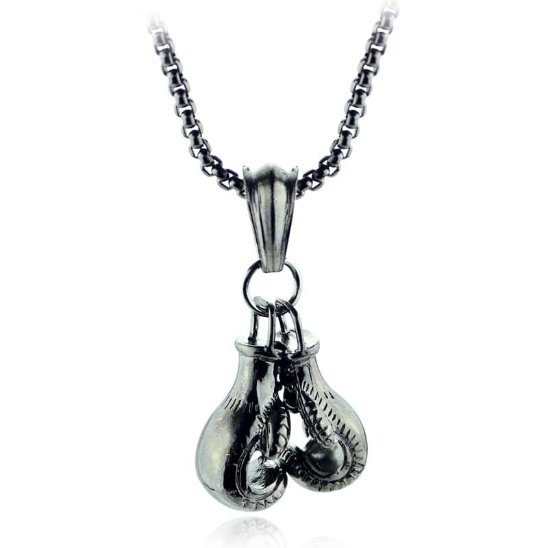 Men's Boxing Gloves Shaped Pendant Necklace