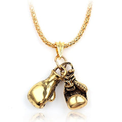 Men's Boxing Gloves Shaped Pendant Necklace