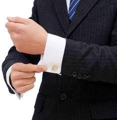 Personalized Engraved Gold and Silver Cufflinks