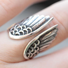 Angel Wings Shaped Open Ring