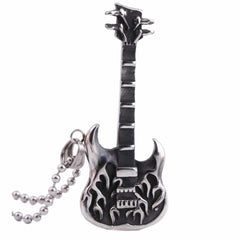 Men's Metal Guitar Pendant Necklace