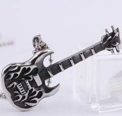 Men's Metal Guitar Pendant Necklace