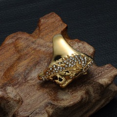 Men's Iced Out Lion Head Shaped Rings