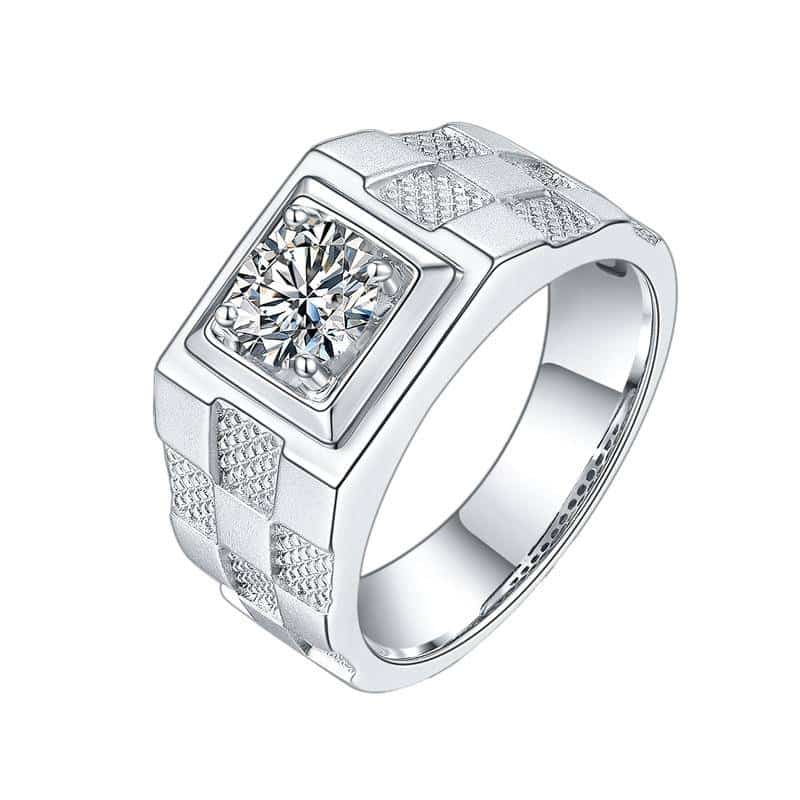 Moissanite Diamond Men's Ring