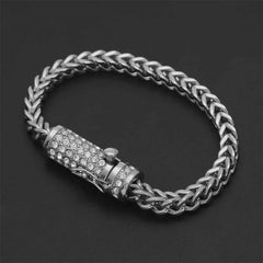 Men's Iced Out Link Chain Rhinestone Bracelets