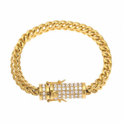Men's Iced Out Link Chain Rhinestone Bracelets