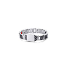 Men's Titanium Steel and Carbon Fiber Magnetic Bracelet