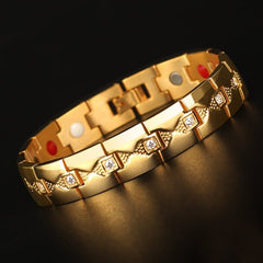 Crystal Link Magnetic Bracelet