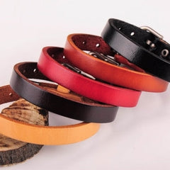 Adjustable Genuine Leather Unisex Bracelets 5 pcs Set