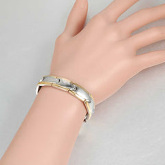 Men's Gold and Silver Stainless Steel Magnetic Bracelet