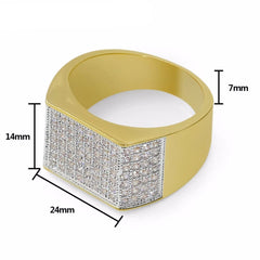 Hip Hop Iced Out Cubic Zirconia Rings