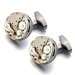 Men's Steampunk Watch Mechanism Cufflinks
