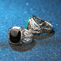Black Enamel Fashion Men's Ring