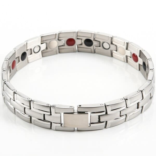 Men's Contrast Details Stainless Steel Magnetic Bracelet