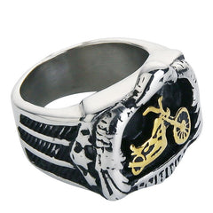Motorcycle Emblem Stainless Steel Ring