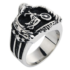 Motorcycle Emblem Stainless Steel Ring