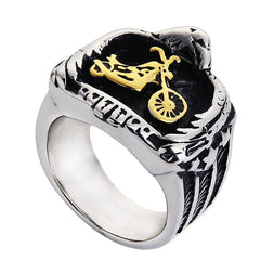 Motorcycle Emblem Stainless Steel Ring