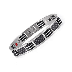 Men's Carbon Fiber Detail Magnetic Bracelet