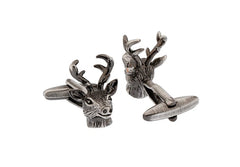 Trendy Deer Head Brass Cufflinks