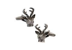 Trendy Deer Head Brass Cufflinks