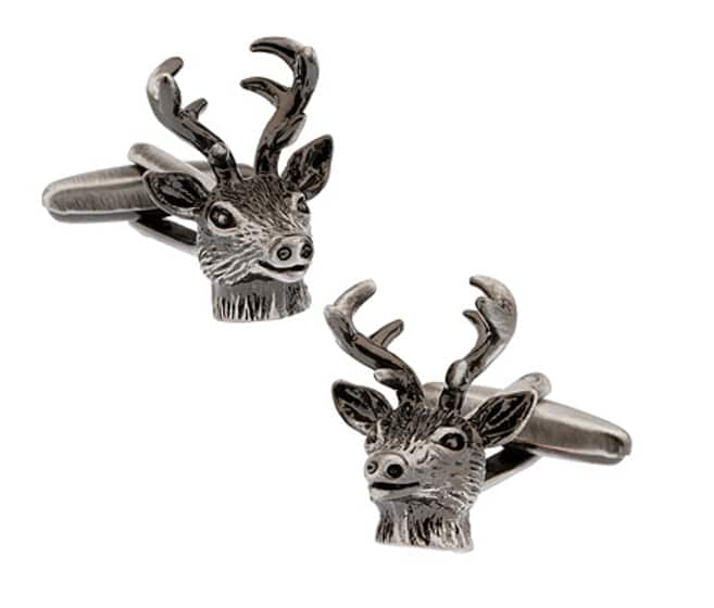 Trendy Deer Head Brass Cufflinks