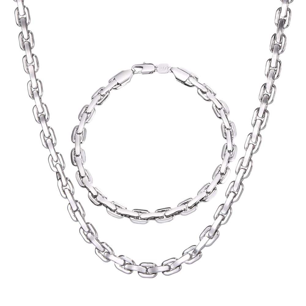Chainlink Bracelet and Necklace Set