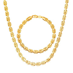 Chainlink Bracelet and Necklace Set
