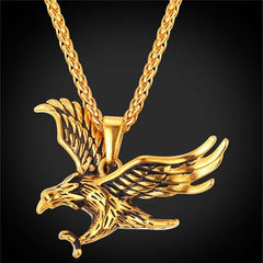 Eagle Design Steel Men's Pendant Necklace
