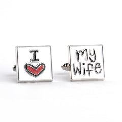 Men's I Love My Wife Cufflinks