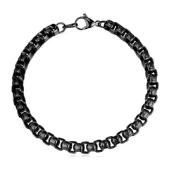 Casual Steel Box Chain Link Men's Bracelet