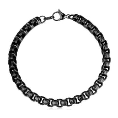 Casual Steel Box Chain Link Men's Bracelet