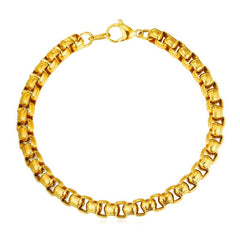 Casual Steel Box Chain Link Men's Bracelet