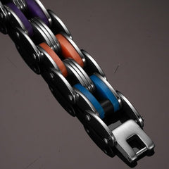 Men's Colorful Stainless Steel Chain Bracelet