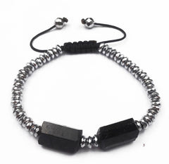Black Toumaline and Hematite Bracelet