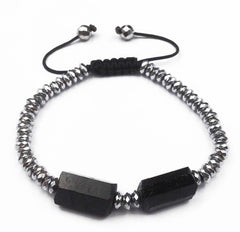 Black Toumaline and Hematite Bracelet