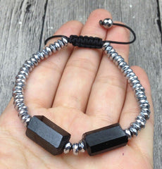 Black Toumaline and Hematite Bracelet