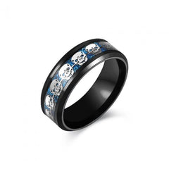 Men's Punk Style Stainless Steel Ring with Skull Themed Pattern