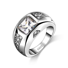 Fashion 925 Sterling Silver Square Rings