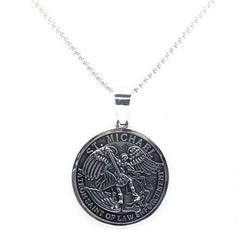 St Michael Round Pendant
