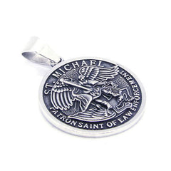 St Michael Round Pendant