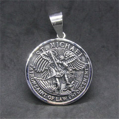 St Michael Round Pendant