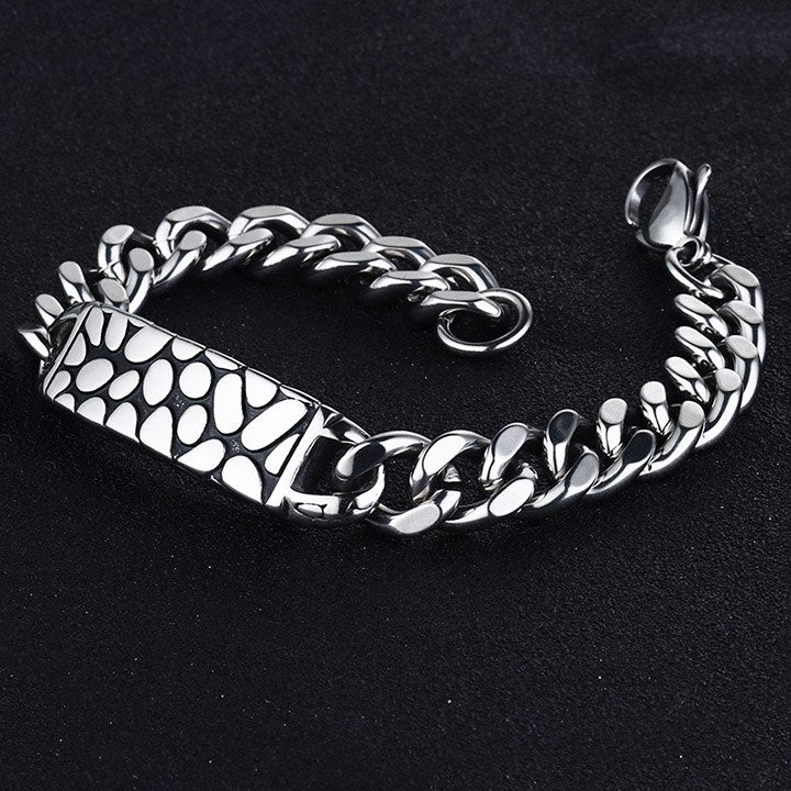 Men's Silver Color Stainless Steel Bracelet