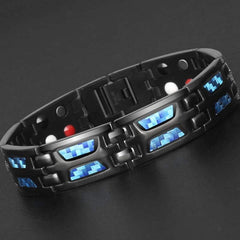 Men's Blue Mosaic Magnetic Bracelet