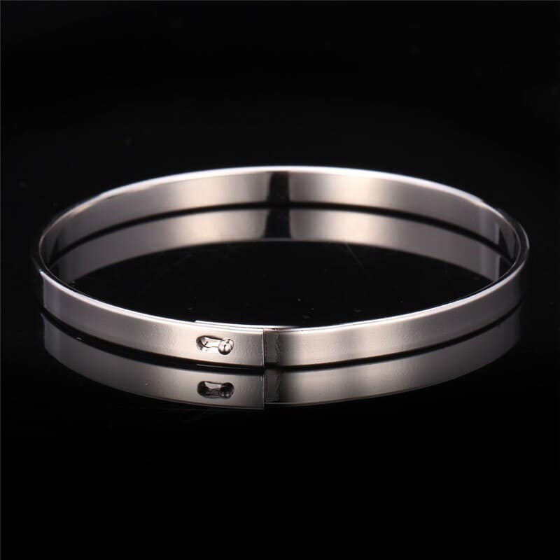 Elegant Minimalistic Steel Men's Bangle Bracelet