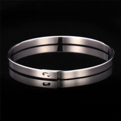 Elegant Minimalistic Steel Men's Bangle Bracelet