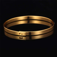 Elegant Minimalistic Steel Men's Bangle Bracelet