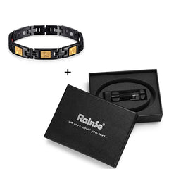 Men's Black and Gold Design Buddha Bracelet