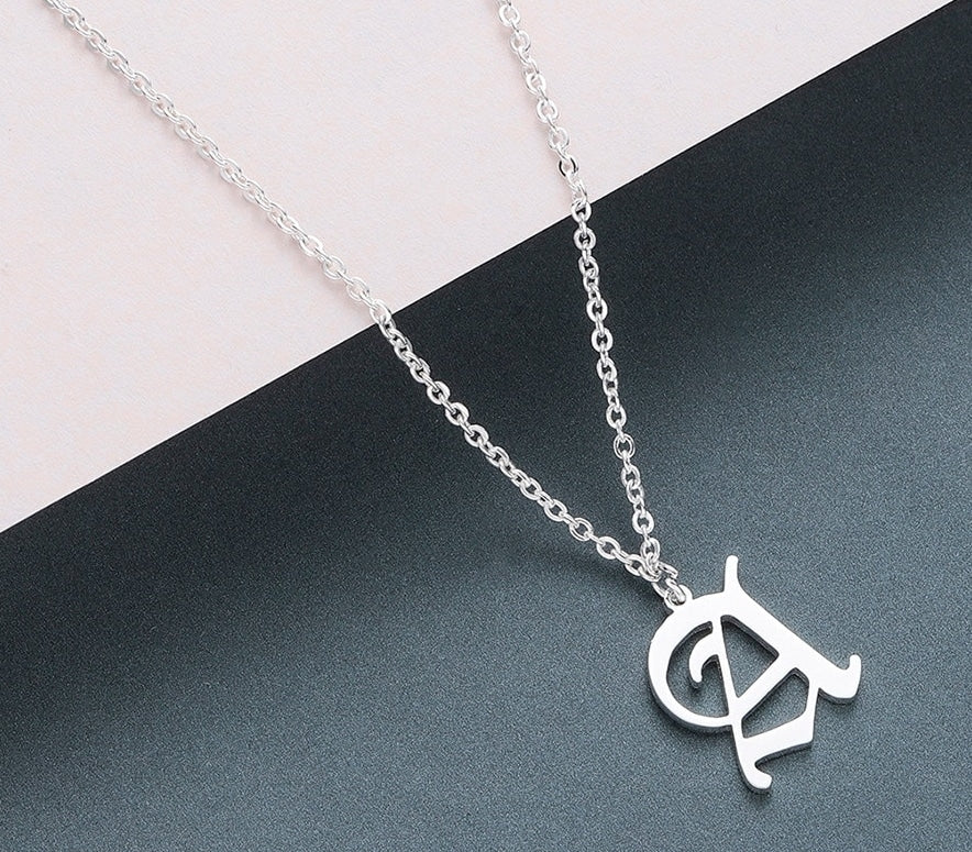 Men's Gothic Letter Shaped Pendant Necklace